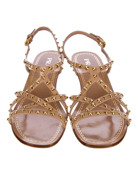 prada sandals|prada studded pony skin sandals.